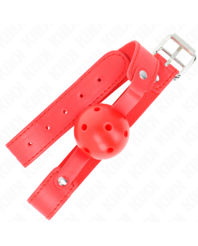 KINK MORDAZA DE BOLA 45 CM TRANSPIRABLE ROJO 65 x 25 CM KINK MORDAZA DE BOLA 45 CM TRANSPIRABLE ROJO 65 x 25 CM