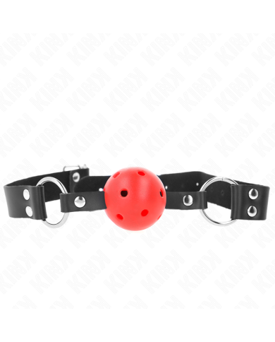 KINK MORDAZA DE BOLA 4 CM TRANSPIRABLE CON DOBLE REMACHE ROJO 62 x 25 CM AJUSTABLE 42 58 CM KINK MORDAZA DE BOLA 4 CM TRANSPIRABLE CON DOBLE REMACHE ROJO 62 x 25 CM AJUSTABLE 42 58 CM