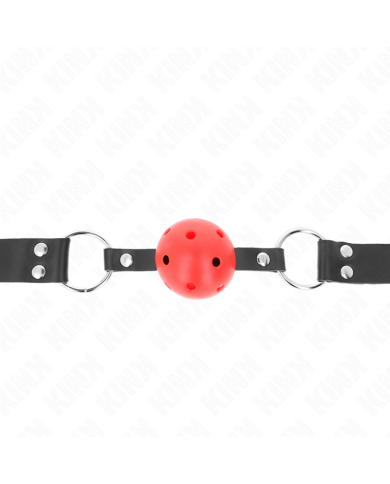 KINK MORDAZA DE BOLA 4 CM TRANSPIRABLE CON DOBLE REMACHE ROJO 62 x 25 CM AJUSTABLE 42 58 CM KINK MORDAZA DE BOLA 4 CM TRANSPIRABLE CON DOBLE REMACHE ROJO 62 x 25 CM AJUSTABLE 42 58 CM