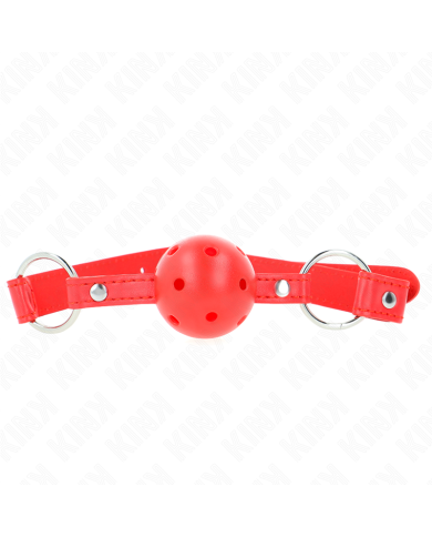 KINK MORDAZA DE BOLA 4 CM TRANSPIRABLE CON DOBLE REMACHE MODELO 1 ROJO 62 x 25 CM AJUSTABLE 42 58 CM KINK MORDAZA DE BOLA 4 CM TRANSPIRABLE CON DOBLE REMACHE MODELO 1 ROJO 62 x 25 CM AJUSTABLE 42 58 CM