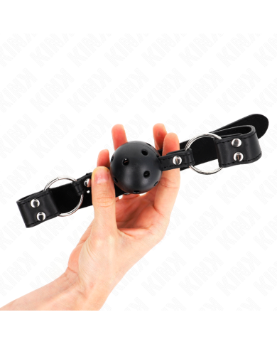 KINK MORDAZA DE BOLA 4 CM TRANSPIRABLE CON DOBLE REMACHE MODELO 1 NEGRO 62 x 25 CM AJUSTABLE 42 58 CM KINK MORDAZA DE BOLA 4 CM TRANSPIRABLE CON DOBLE REMACHE MODELO 1 NEGRO 62 x 25 CM AJUSTABLE 42 58 CM