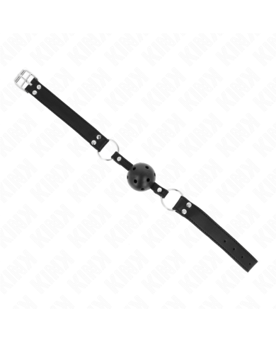 KINK MORDAZA DE BOLA 4 CM TRANSPIRABLE CON DOBLE REMACHE MODELO 1 NEGRO 62 x 25 CM AJUSTABLE 42 58 CM KINK MORDAZA DE BOLA 4 CM TRANSPIRABLE CON DOBLE REMACHE MODELO 1 NEGRO 62 x 25 CM AJUSTABLE 42 58 CM
