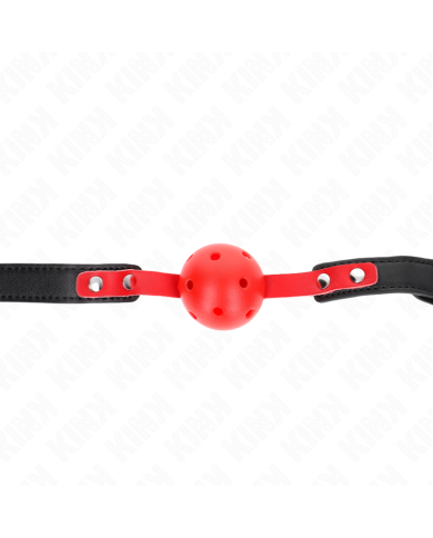 KINK MORDAZA DE BOLA 4 CM DURA HUECA ROJO CORREA NEGRA 60 x 2 CM AJUSTABLE 37 52 CM KINK MORDAZA DE BOLA 4 CM DURA HUECA ROJO CORREA NEGRA 60 x 2 CM AJUSTABLE 37 52 CM