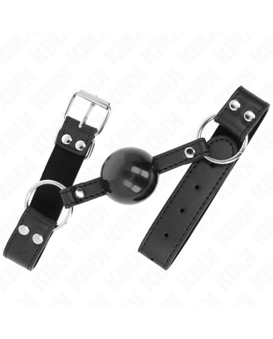 KINK MORDAZA DE BOLA 4 CM SUAVE Y SOLIDA CON CORREA DE POLIPIEL 62 x 25 CM AJUSTABLE 42 58 CM KINK MORDAZA DE BOLA 4 CM SUAVE Y SOLIDA CON CORREA DE POLIPIEL 62 x 25 CM AJUSTABLE 42 58 CM