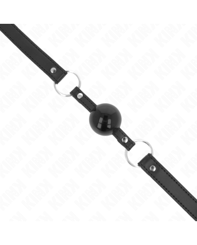 KINK MORDAZA DE BOLA 4 CM TPE CON CANDADO NEGRO 60 x 2 CM KINK MORDAZA DE BOLA 4 CM TPE CON CANDADO NEGRO 60 x 2 CM