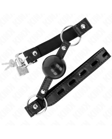 KINK MORDAZA DE BOLA 4 CM TPE NEGRO 60 x 2 CM KINK MORDAZA DE BOLA 4 CM TPE NEGRO 60 x 2 CM