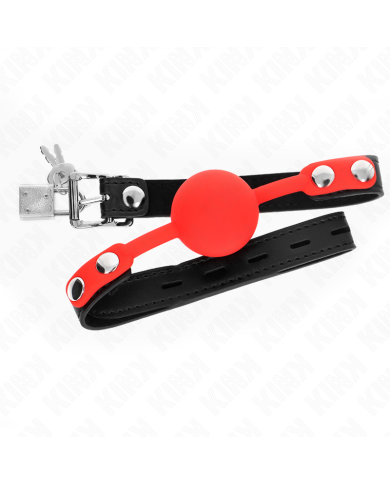 KINK MORDAZA DE BOLA 4 CM DE SILICONA CON CANDADO 60 x 2 CM KINK MORDAZA DE BOLA 4 CM DE SILICONA CON CANDADO 60 x 2 CM