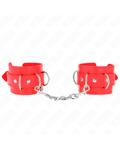 KINK MUNEQUERAS CON 3 ANILLAS EN D AJUSTABLE ROJO 175 25 CM X 6 CM KINK MUNEQUERAS CON 3 ANILLAS EN D AJUSTABLE ROJO 175 25 CM X 6 CM