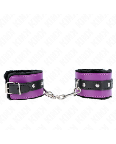 KINK MUNEQUERAS FORRADAS PREMIUM NEGRO CON CORREA VIOLETA NEGRO AJUSTABLE 17 29 CM X 6 CM KINK MUNEQUERAS FORRADAS PREMIUM NEGRO CON CORREA VIOLETA NEGRO AJUSTABLE 17 29 CM X 6 CM