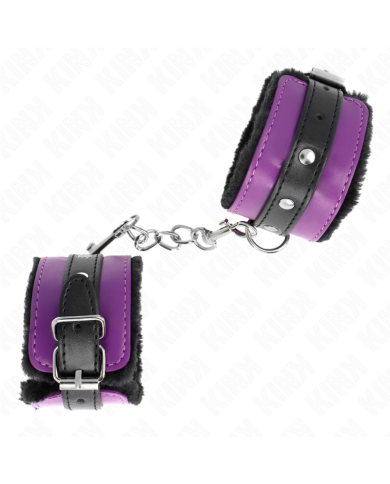 KINK MUNEQUERAS FORRADAS PREMIUM NEGRO CON CORREA VIOLETA NEGRO AJUSTABLE 17 29 CM X 6 CM KINK MUNEQUERAS FORRADAS PREMIUM NEGRO CON CORREA VIOLETA NEGRO AJUSTABLE 17 29 CM X 6 CM