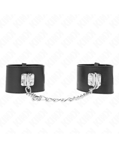 KINK MUNEQUERAS FIJAS CON CADENA 30 CM Y CIERRE CANDADO NEGRO AJUSTABLE 16 23 CM X 55 CM KINK MUNEQUERAS FIJAS CON CADENA 30 CM Y CIERRE CANDADO NEGRO AJUSTABLE 16 23 CM X 55 CM