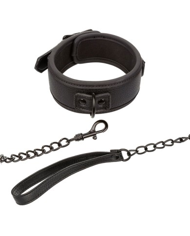 CALEXOTICS NOCTURNAL COLLAR Y CORREA CUERO AJUSTABLE NEGRO CALEXOTICS NOCTURNAL COLLAR Y CORREA CUERO AJUSTABLE NEGRO