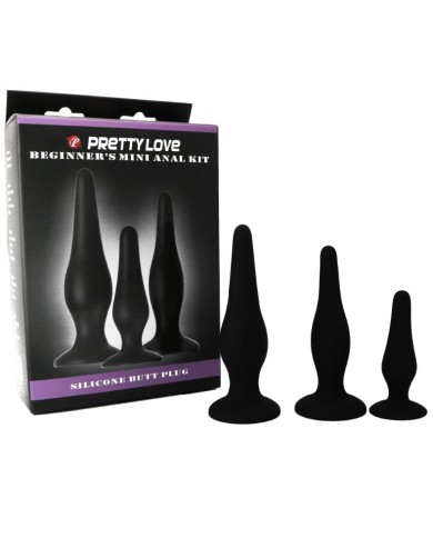 PRETTY LOVE KIT INICIACION ANAL PLUGS SILICONA