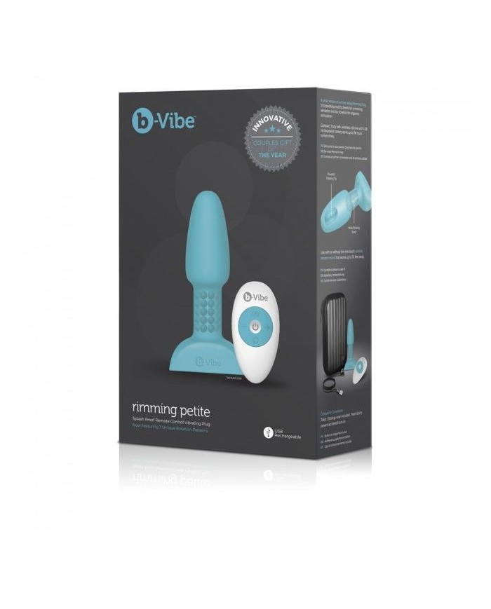 B VIBE RIMMING CONTROL REMOTO ANAL PLUG PETITE TEAL