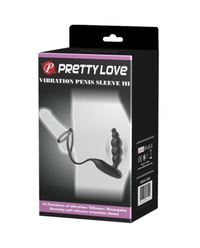 PRETTY LOVE ANILLOS PENE CON PLUG VIBRADOR