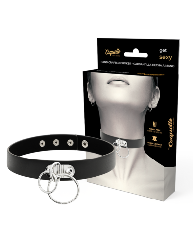 COQUETTE CHIC DESIRE CHOKER CUERO VEGANO DOBLE ANILLA COQUETTE CHIC DESIRE CHOKER CUERO VEGANO DOBLE ANILLA
