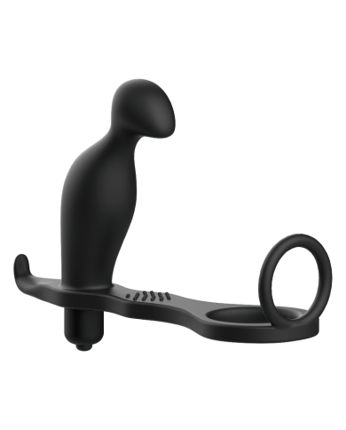 ADDICTED TOYS PLUG ANAL CON ANILLO SILICONA NEGRO 12 CM