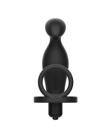 ADDICTED TOYS PLUG ANAL CON ANILLO SILICONA NEGRO 12 CM