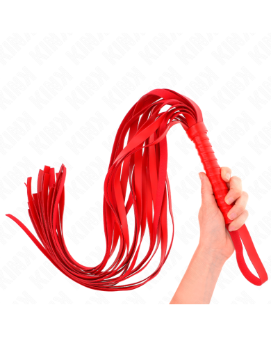 KINK LATIGO DE COLA LARGA Y MANGO CORTO ROJO 70 CM KINK LATIGO DE COLA LARGA Y MANGO CORTO ROJO 70 CM