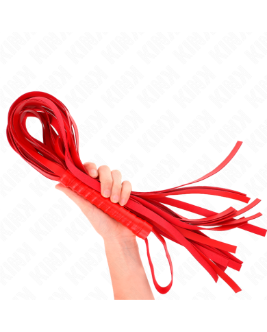 KINK LATIGO DE COLA LARGA Y MANGO CORTO ROJO 70 CM KINK LATIGO DE COLA LARGA Y MANGO CORTO ROJO 70 CM