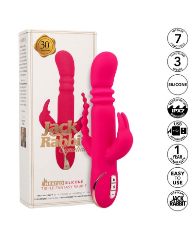 CALEXOTICS JACK FANTASY TRIPLE VIBRADOR CALENTABLE RABBIT ROSA CALEXOTICS JACK FANTASY TRIPLE VIBRADOR CALENTABLE RABBIT ROSA