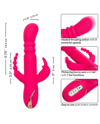 CALEXOTICS JACK FANTASY TRIPLE VIBRADOR CALENTABLE RABBIT ROSA CALEXOTICS JACK FANTASY TRIPLE VIBRADOR CALENTABLE RABBIT ROSA