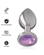 INTENSE PLUG ANAL METAL ALUMINIO CON CRISTAL VIOLETA TALLA L