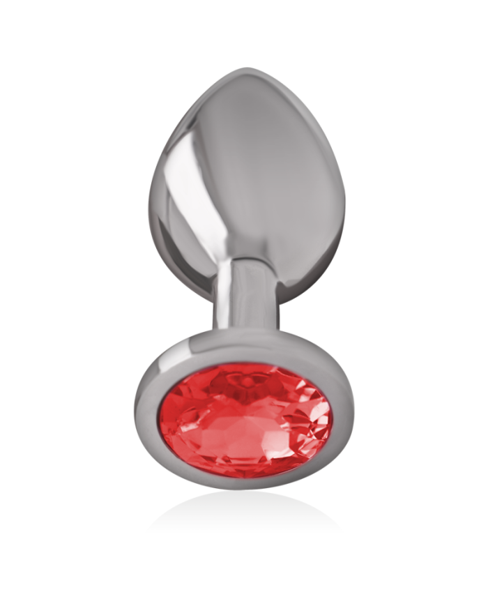 INTENSE PLUG ANAL METAL ALUMINIO CON CRISTAL ROJO TALLA S