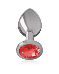 INTENSE PLUG ANAL METAL CON CRISTAL ROJO TALLA M