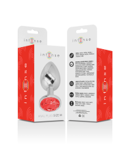 INTENSE PLUG ANAL METAL CON CRISTAL ROJO TALLA M