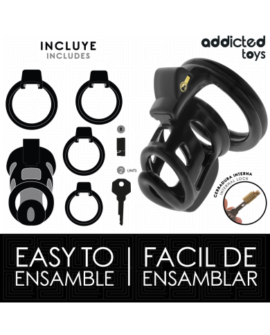 ADDICTED TOYS LOCKED GILDEN CAGE JAULA PARA PENE DE SILICONA 85 CM