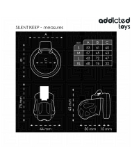 ADDICTED TOYS LOCKED SILENT KEEP JAULA PARA PENE 75 CM