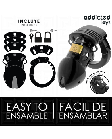 ADDICTED TOYS LOCKED CHASTITY DEPTHS JAULA PARA PENE 75 CM
