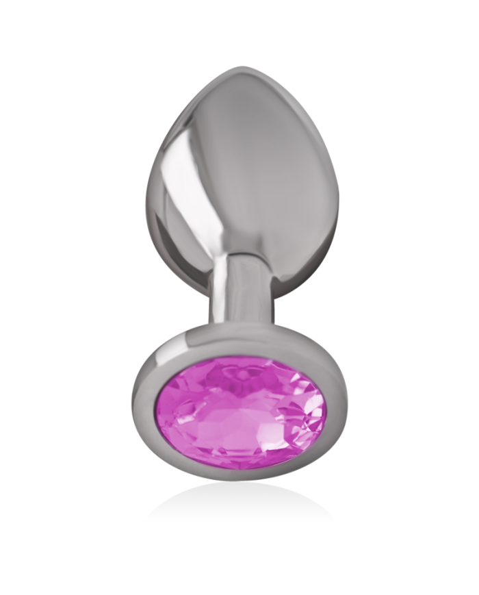 INTENSE PLUG ANAL METAL ALUMINIO CON CRISTAL ROSA TALLA S