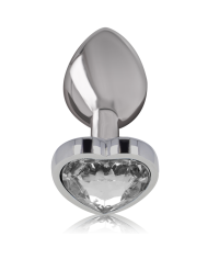 INTENSE PLUG ANAL METAL ALUMINIO CORAZoN BLANCO TALLA S