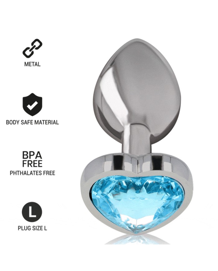 INTENSE PLUG ANAL METAL ALUMINIO CORAZoN AZUL TALLA L