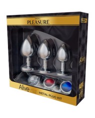 ALIVE ANAL PLEASURE KIT 3 PLUG METAL