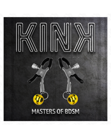 KINK PINZAS PARA PEZONES CON CAMPANILLA DORADA 6 CM KINK PINZAS PARA PEZONES CON CAMPANILLA DORADA 6 CM
