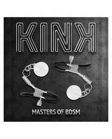 KINK PINZAS PARA PEZONES PLATEADAS CON COLGANTE DE VIDRIO 6 CM KINK PINZAS PARA PEZONES PLATEADAS CON COLGANTE DE VIDRIO 6 CM