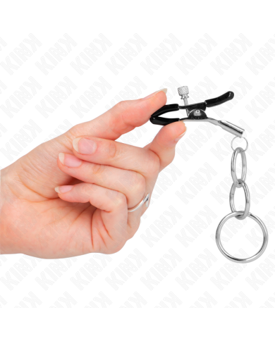KINK PINZAS PARA PEZONES CON 3 AROS 6 CM KINK PINZAS PARA PEZONES CON 3 AROS 6 CM