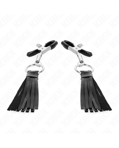 KINK PINZAS PARA PEZONES CON BORLAS DE POLIPIEL 6 CM KINK PINZAS PARA PEZONES CON BORLAS DE POLIPIEL 6 CM