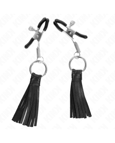 KINK PINZAS PARA PEZONES CON BORLAS DE POLIPIEL 6 CM KINK PINZAS PARA PEZONES CON BORLAS DE POLIPIEL 6 CM