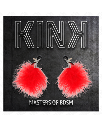KINK PINZAS PARA PEZONES CON PLUMA ROJO 7 CM KINK PINZAS PARA PEZONES CON PLUMA ROJO 7 CM