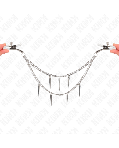 KINK PINZAS PARA PEZONES CON CADENA DE PUAS 30 CM KINK PINZAS PARA PEZONES CON CADENA DE PUAS 30 CM