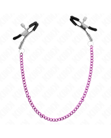 KINK PINZAS PARA PEZONES CON CADENA VIOLETA 30 CM KINK PINZAS PARA PEZONES CON CADENA VIOLETA 30 CM