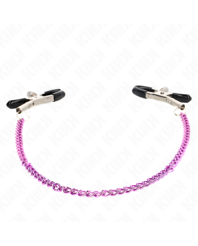 KINK PINZAS PARA PEZONES CON CADENA VIOLETA 30 CM KINK PINZAS PARA PEZONES CON CADENA VIOLETA 30 CM