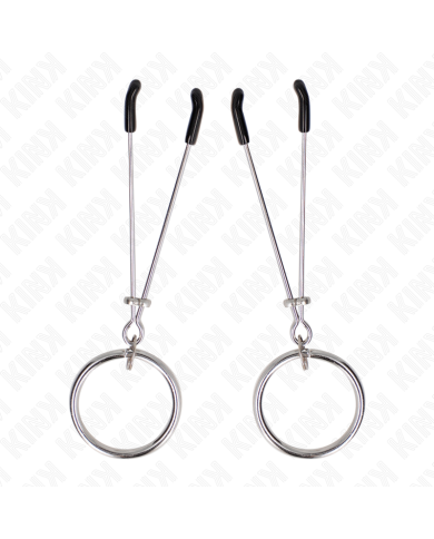 KINK PINZAS PARA PEZONES FINA CON ARO PLATEADO 7 CM