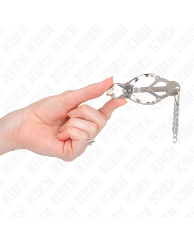 KINK PINZAS PARA PEZONES ESTILO JAPONES CON CADENAS PLATEADO KINK PINZAS PARA PEZONES ESTILO JAPONES CON CADENAS PLATEADO