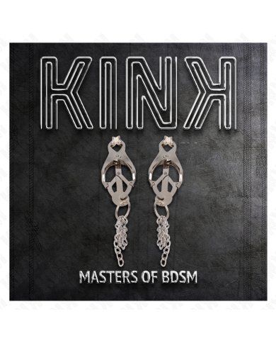 KINK PINZAS PARA PEZONES ESTILO JAPONES CON CADENAS PLATEADO KINK PINZAS PARA PEZONES ESTILO JAPONES CON CADENAS PLATEADO