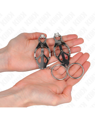 KINK PINZAS PARA PEZONES ESTILO JAPONES CON AROS PLATEADO